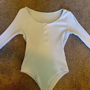 Baby blue Long sleeve bodysuit